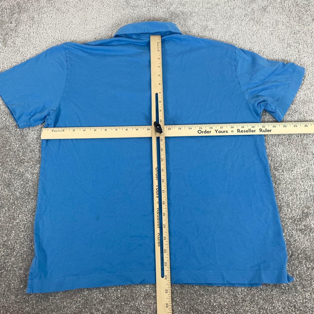 Patagonia Polo Shirt Mens Medium Trout Fish Fishing Organic Cotton Short Sleeve - Picture 7 of 10